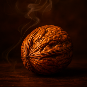 generate me a picture of a walnut that suits the wiskey aromas for smoking