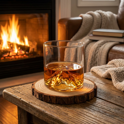 SmokeyRituals™ - комплект чаша "Планина" и дървена подложка