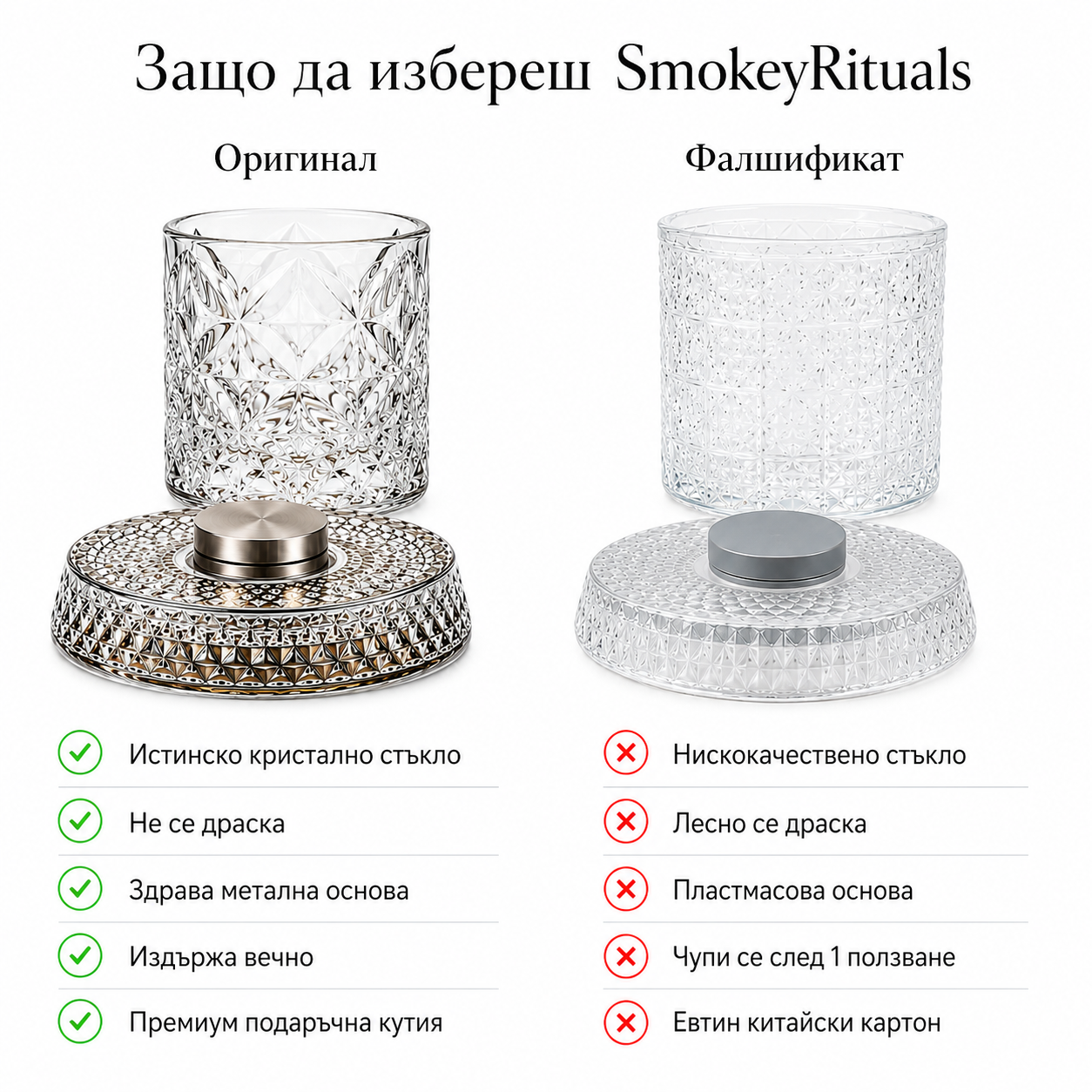 SmokeyRituals™ – Въртяща се кристална чаша