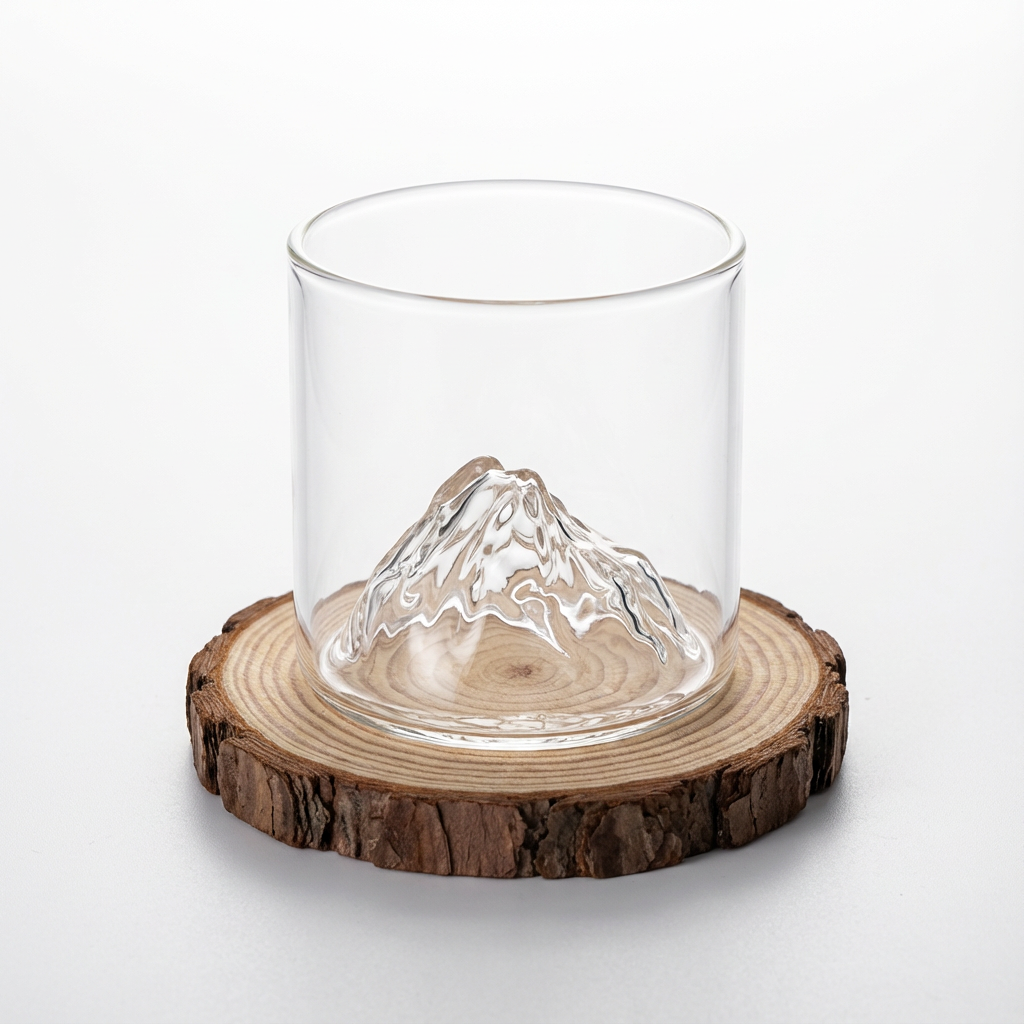 SmokeyRituals™ - комплект чаша "Планина" и дървена подложка